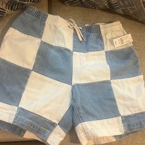 Mens blue and white denim shorts/ sorry sold on another site